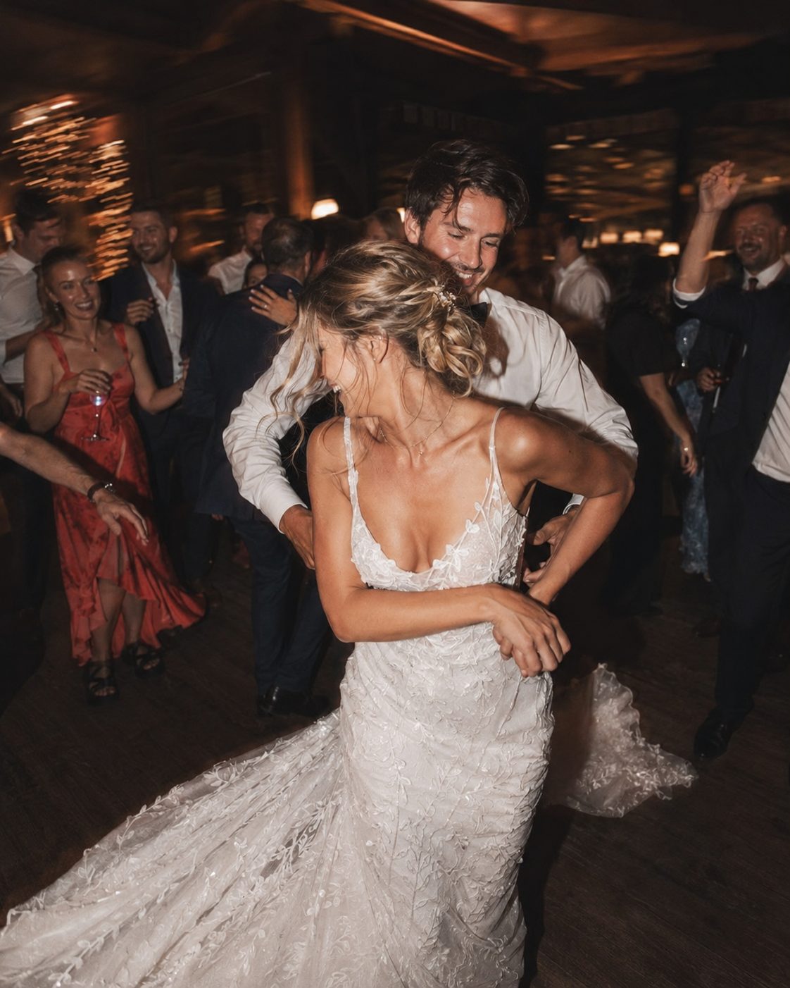 Wedding reception dance floor