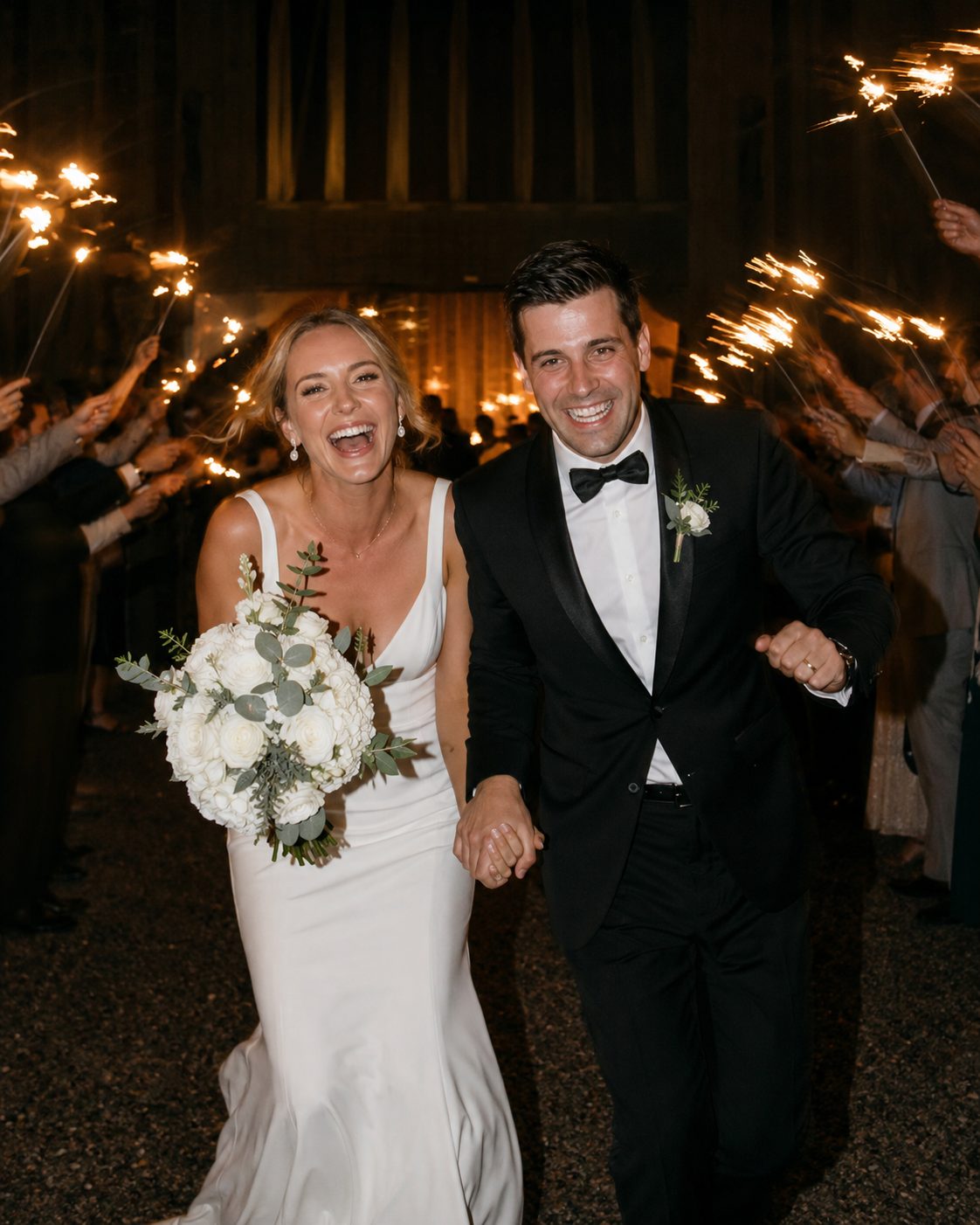 Sparkler wedding exit
